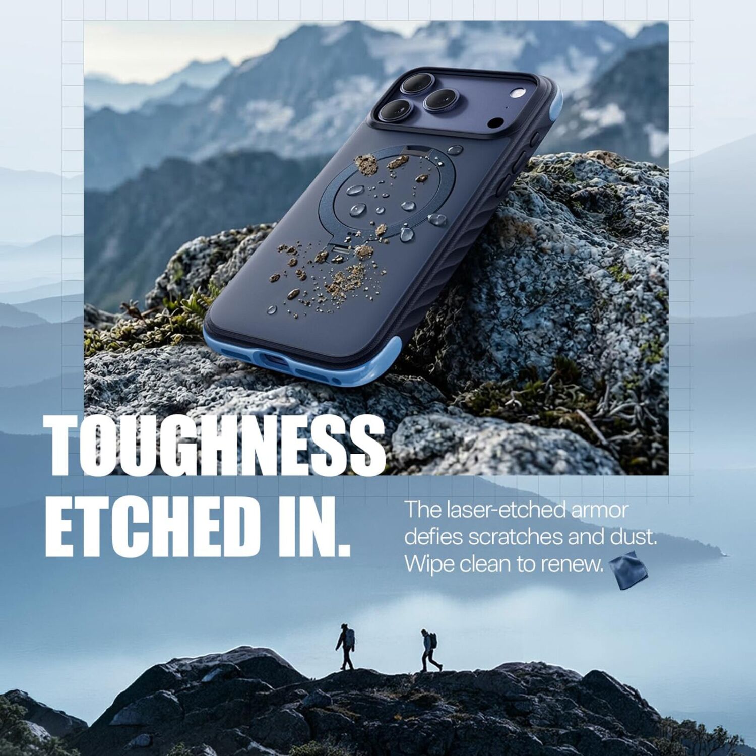 Захисний чохол TORRAS Ostand Q3 Rugg для iPhone 17 Pro - Moss Green. Фото 4 Захисний чохол TORRAS Ostand Q3 Rugg для iPhone 17 Pro - Moss Green (403296G). Фото 4 з 8