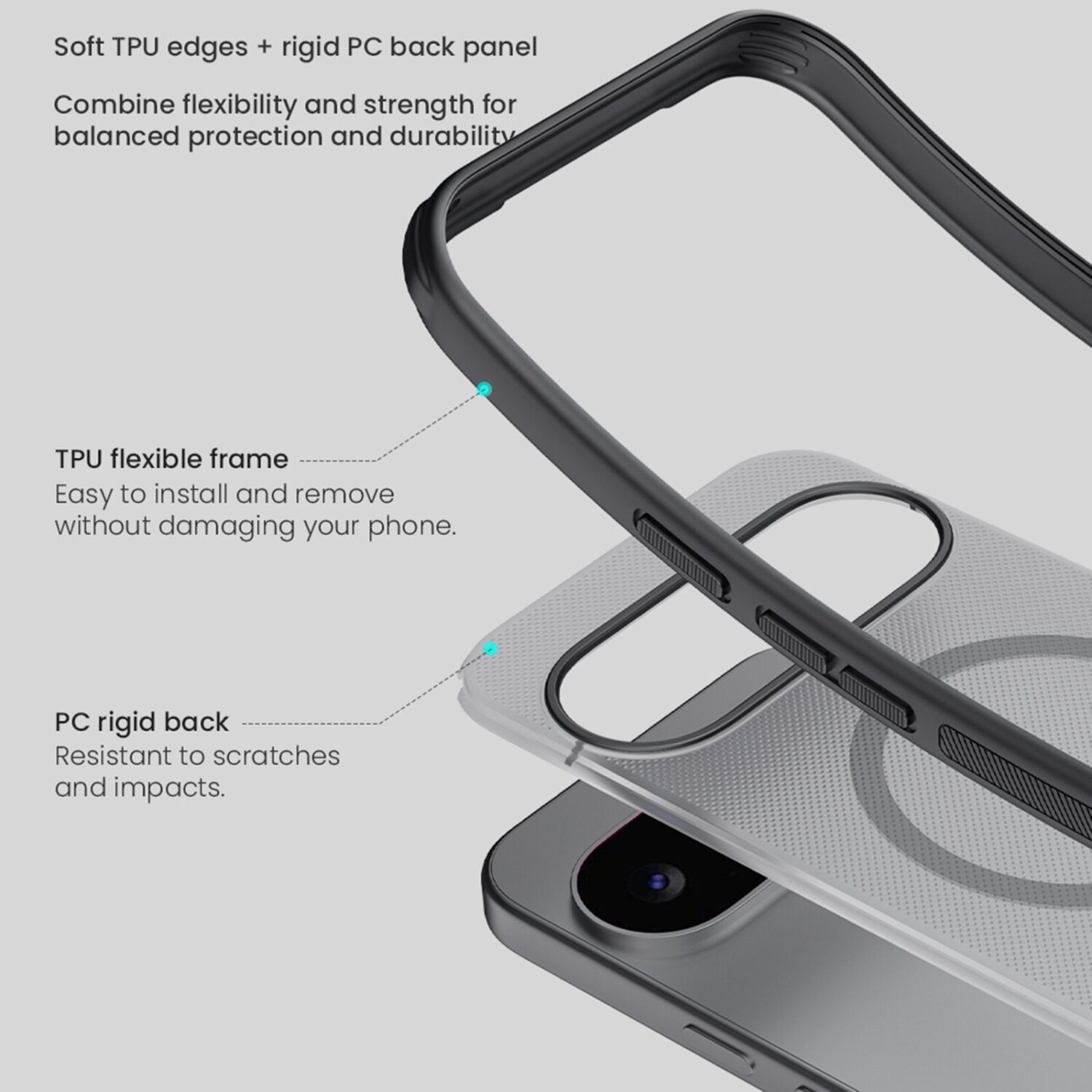 Защитный (PC+TPU) чехол NILLKIN Frosted Shield Pro Magnetic для Google Pixel 11 - Black. Фото 10 Защитный (PC+TPU) чехол NILLKIN Frosted Shield Pro Magnetic для Google Pixel 11 - Black (425058B). Фото 10 из 13