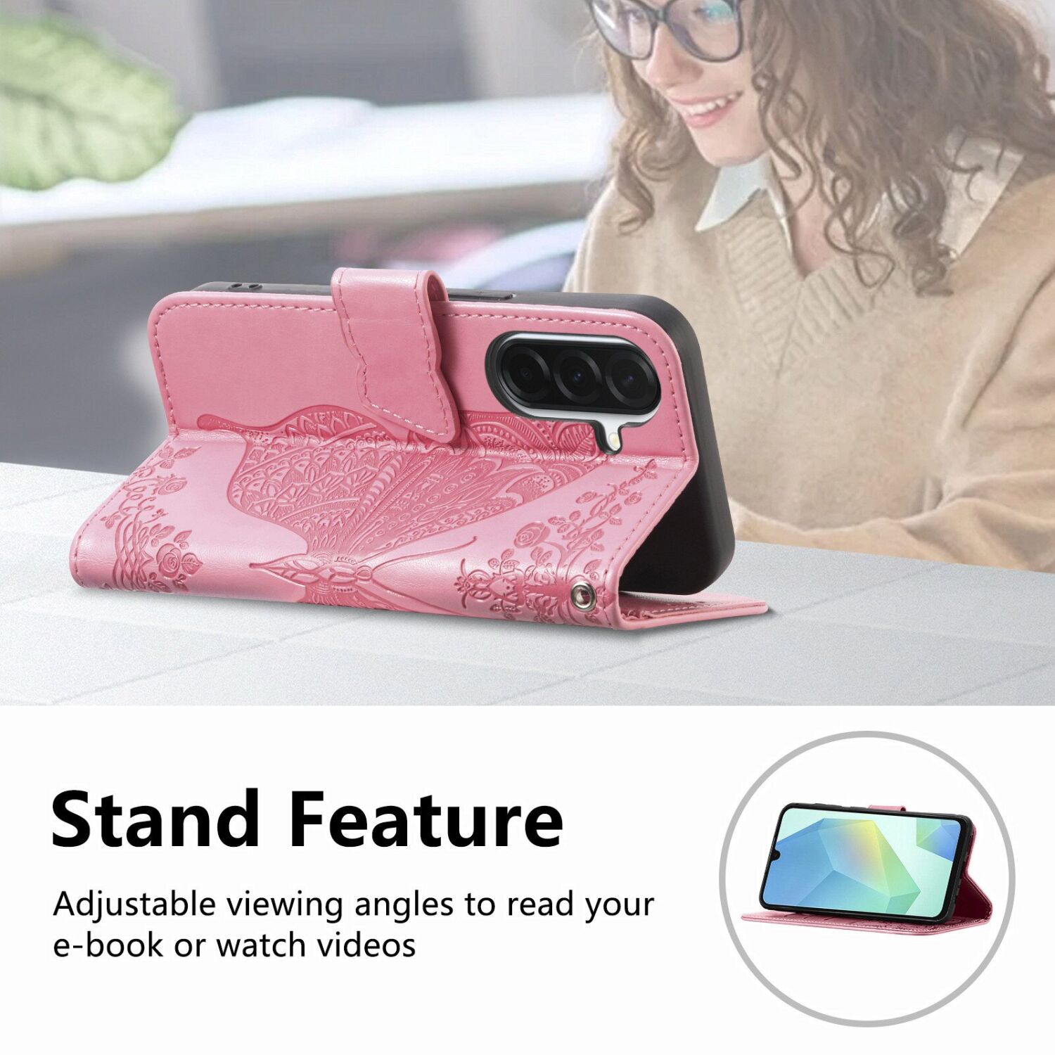 Чехол-книжка с рисунком UniCase Butterfly Pattern для Samsung Galaxy A27 (A276) - Light Purple. Фото 7 Чехол-книжка с рисунком UniCase Butterfly Pattern для Samsung Galaxy A27 (A276) - Light Purple (408671LV). Фото 7 из 8