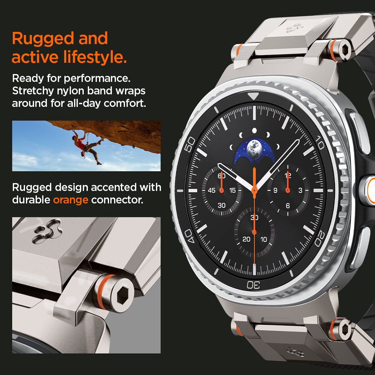 Ремінець Spigen DuraPro Armor для Samsung Galaxy Watch 8 (40/44mm) / 8 Classic AMP10118 - Black. Фото 13 Ремінець Spigen DuraPro Armor для Samsung Galaxy Watch 8 (40/44mm) / 8 Classic AMP10118 - Black (384189B). Фото 13 з 16