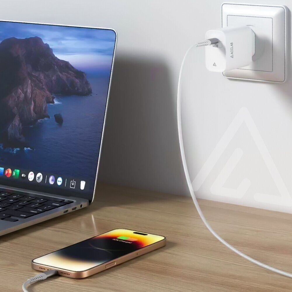 Мережевий зарядний пристрій ACCLAB AL-TC451 PD45W (Type-C) - White. Фото 4 Мережевий зарядний пристрій ACCLAB AL-TC451 PD45W (Type-C) - White (995683W). Фото 4 з 8