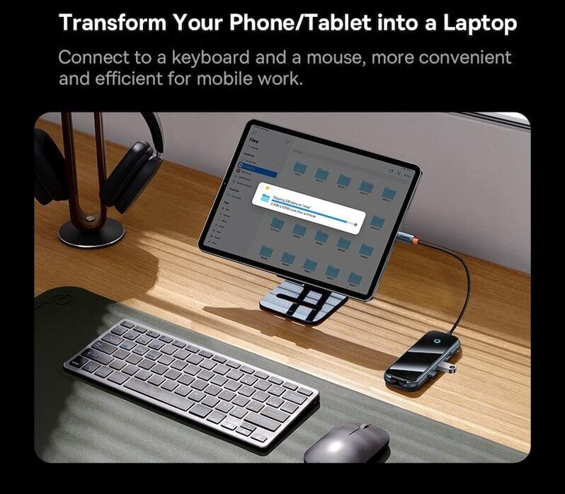 USB HUB Baseus AcmeJoy 7 in 1 (WKJZ010413) - Dark Gray. Фото 24 USB HUB Baseus AcmeJoy 7 in 1 (WKJZ010413) - Dark Gray (896481H). Фото 24 из 31