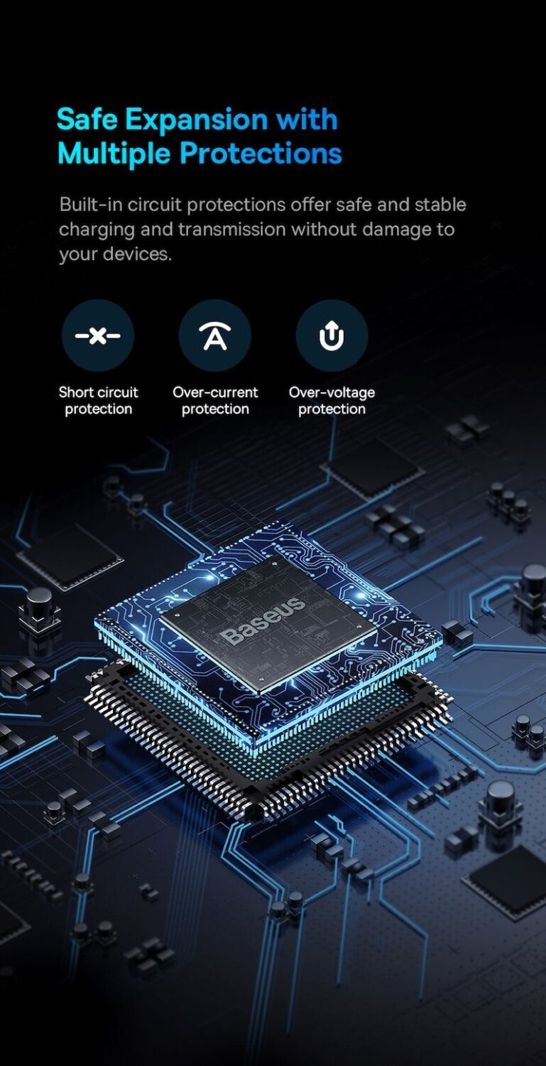 USB HUB Baseus AcmeJoy 7 in 1 (WKJZ010413) - Dark Gray. Фото 17 USB HUB Baseus AcmeJoy 7 in 1 (WKJZ010413) - Dark Gray (896481H). Фото 17 из 31