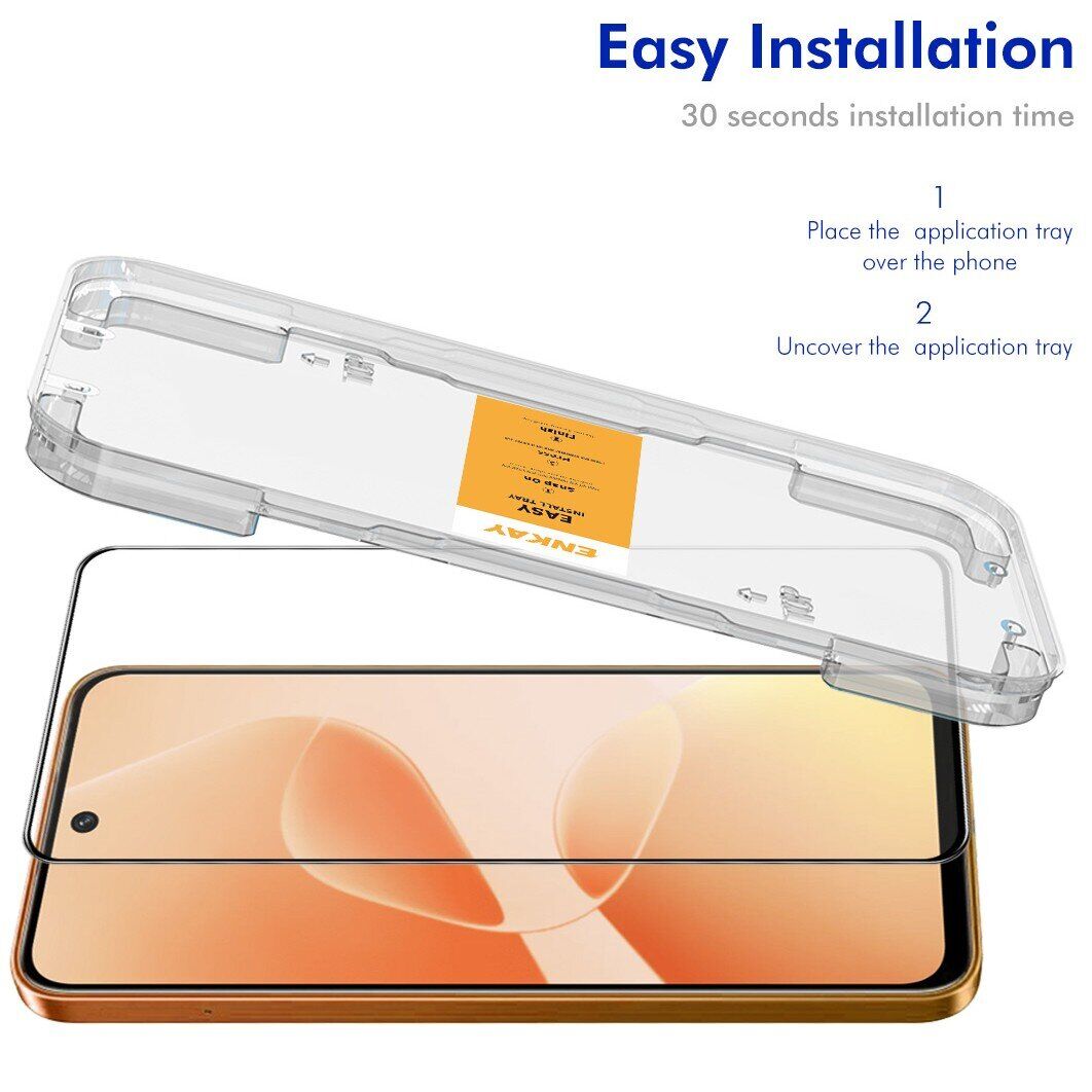 Защитное стекло ENKAY Easy Install Full Glue для Infinix Smart 20 - Black. Фото 2 Защитное стекло ENKAY Easy Install Full Glue для Infinix Smart 20 - Black (411219B). Фото 2 из 7