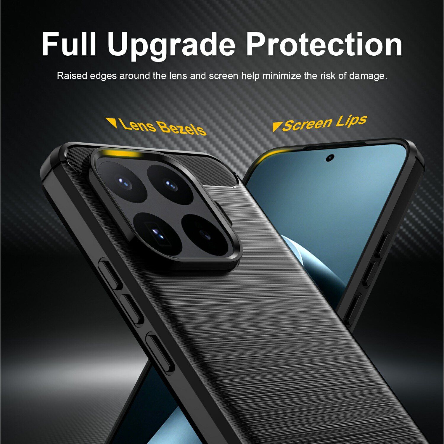 Силіконовий (TPU) чохол UniCase Carbon для Xiaomi 17T Pro - Black. Фото 3 Силіконовий (TPU) чохол UniCase Carbon для Xiaomi 17T Pro - Black (422326B). Фото 3 з 9