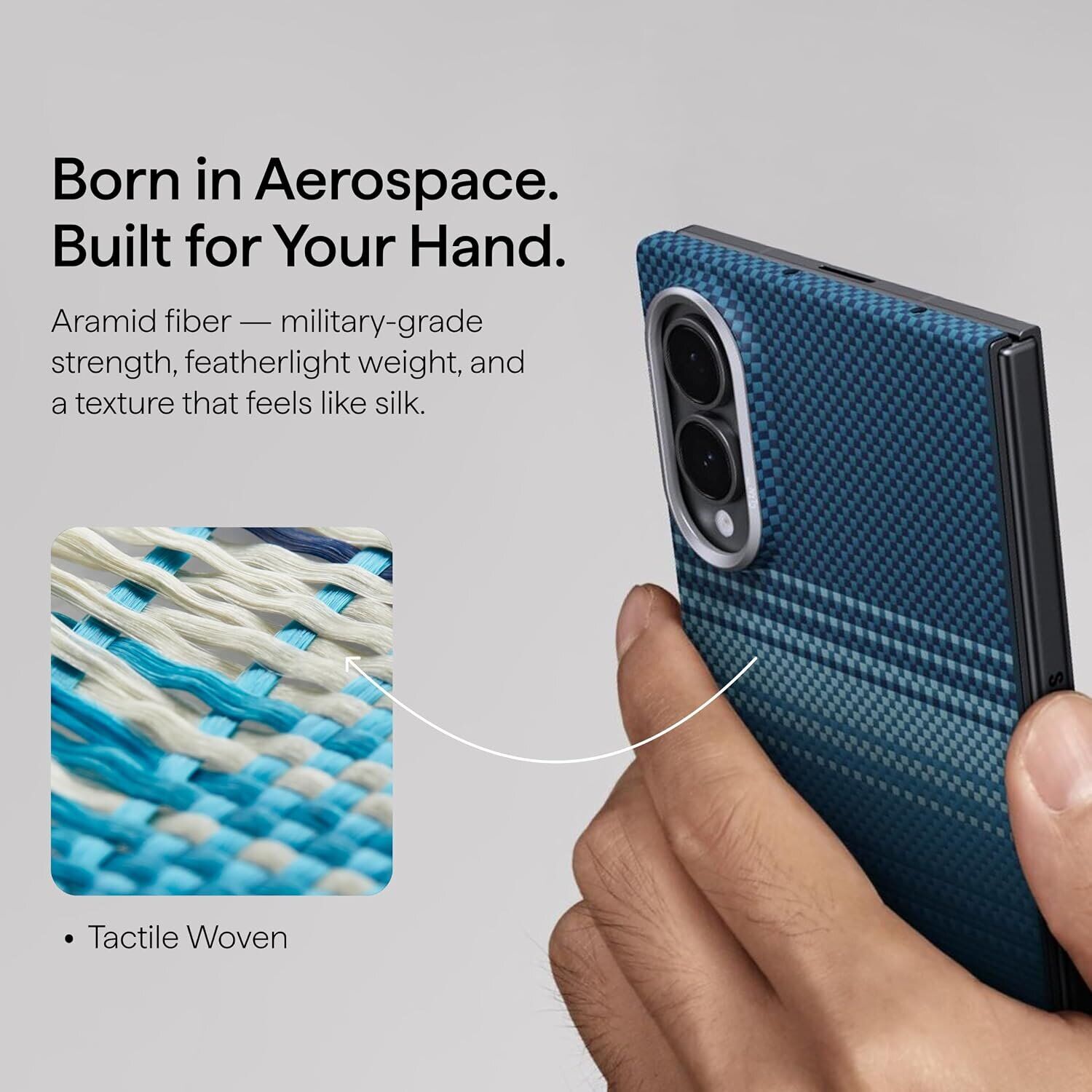 Ультратонкий чехол Pitaka Edge Case (FF) для Samsung Galaxy Fold 8 (FBWFOLD8) - Black / Grey (Twill). Фото 8 Ультратонкий чехол Pitaka Edge Case (FF) для Samsung Galaxy Fold 8 (FBWFOLD8) - Black / Grey (Twill) (424581B). Фото 8 из 12