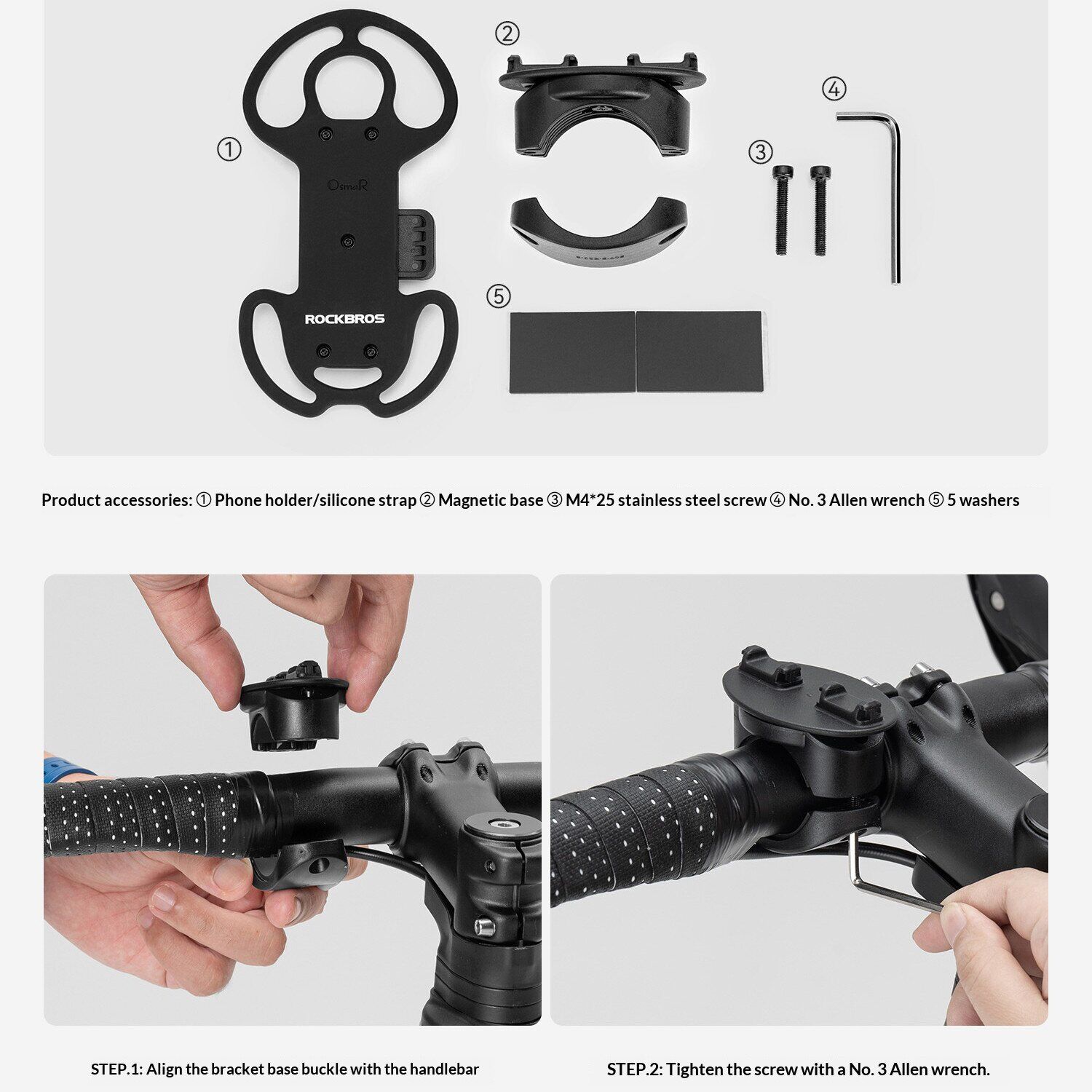 Велосипедный держатель ROCKBROS S55J-Z23 Magnetic Bicycle Holder - Black. Фото 8 Велосипедный держатель ROCKBROS S55J-Z23 Magnetic Bicycle Holder - Black (981570B). Фото 8 из 11