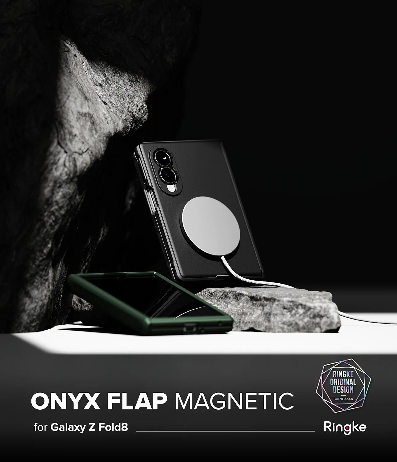 Защитный чехол Ringke Onyx Flap Magnetic для Samsung Galaxy Fold 8 (8800380460539) - Black. Фото 4 Защитный чехол Ringke Onyx Flap Magnetic для Samsung Galaxy Fold 8 (8800380460539) - Black (424578B). Фото 4 из 26
