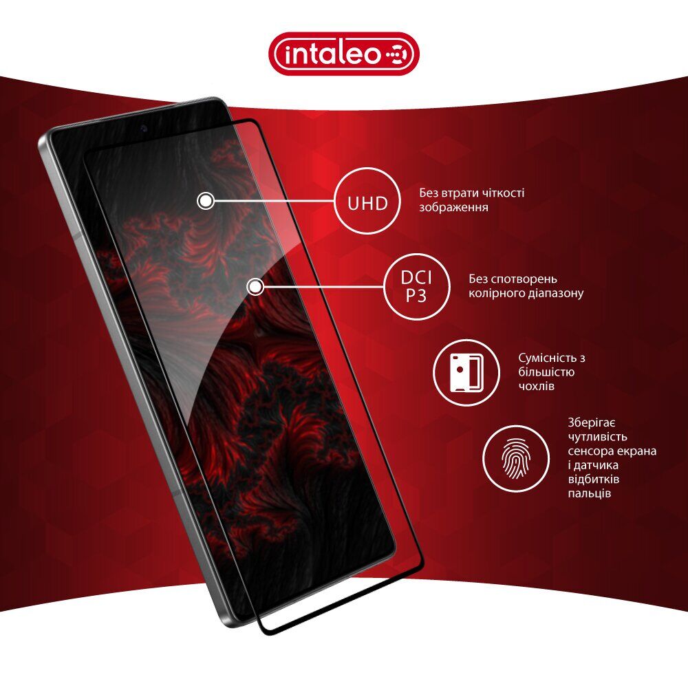 Защитное стекло Intaleo Full Glue для Infinix Note 50 - Black. Фото 4 Защитное стекло Intaleo Full Glue для Infinix Note 50 - Black (379226B). Фото 4 из 8