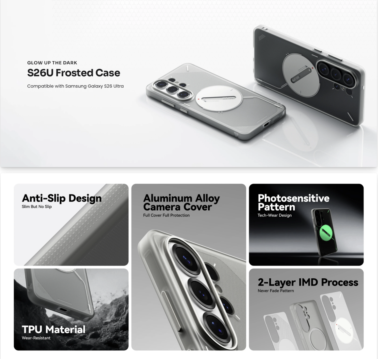 Защитный чехол AULUMU Frosted Glow Case для Samsung Galaxy S26 Ultra (S948) - Transparent Grey. Фото 8 Защитный чехол AULUMU Frosted Glow Case для Samsung Galaxy S26 Ultra (S948) - Transparent Grey (408577H). Фото 8 из 13