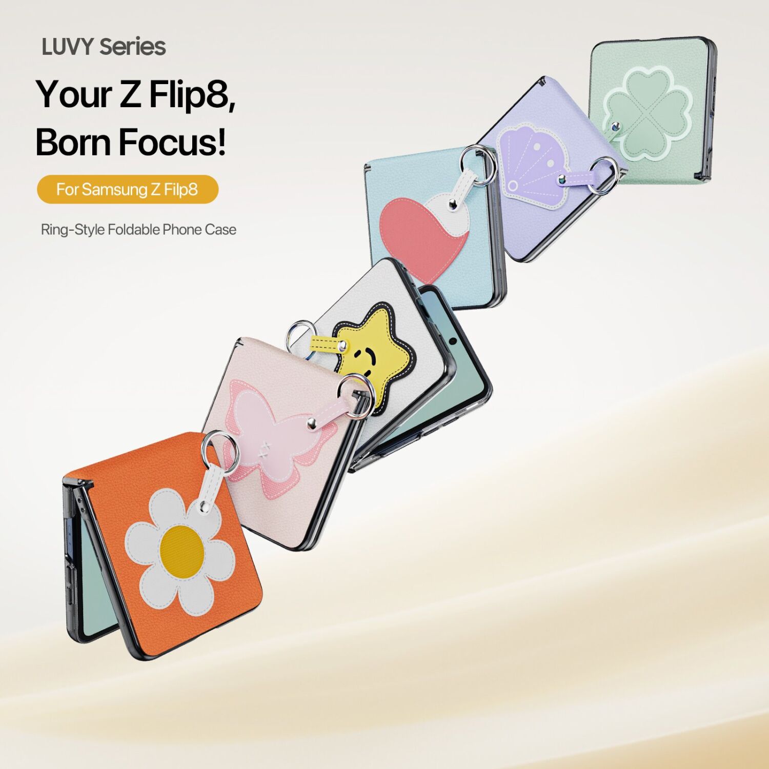 Захисний чохол DUX DUCIS Luvy Series для Samsung Galaxy Flip 8 - Yellow / White. Фото 4 Захисний чохол DUX DUCIS Luvy Series для Samsung Galaxy Flip 8 - Yellow / White (423522YW). Фото 4 з 10