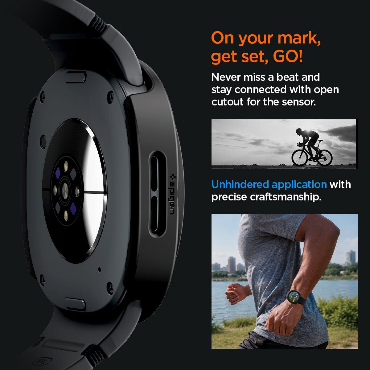 Защитный чехол Spigen Thin Fit (FW) для Samsung Galaxy Watch 9 (40mm) / 8 (40mm) ACS11597 - Black. Фото 9 Защитный чехол Spigen Thin Fit (FW) для Samsung Galaxy Watch 9 (40mm) / 8 (40mm) ACS11597 - Black (387006B). Фото 9 из 10