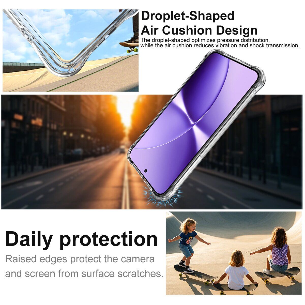 Чохол з посиленими кутами IMAK Airbag MAX Case для Xiaomi Poco X8 Pro Max - Transparent. Фото 6 Чохол з посиленими кутами IMAK Airbag MAX Case для Xiaomi Poco X8 Pro Max - Transparent (408902T). Фото 6 з 9