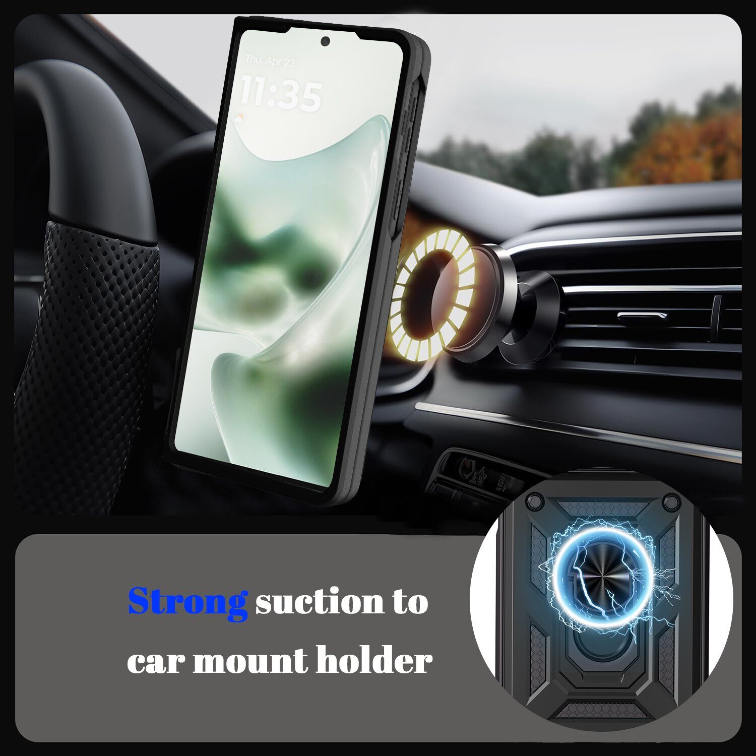 Чехол с защитой камеры Deexe Armor Shield для Motorola Razr Fold - Black. Фото 3 Чехол с защитой камеры Deexe Armor Shield для Motorola Razr Fold - Black (423009B). Фото 3 из 9