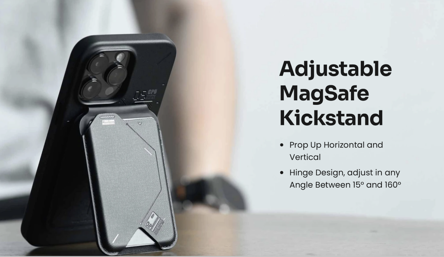 Кардхолдер AULUMU G02 Magnetic Flip Wallet & Stand - Black. Фото 11 Кардхолдер AULUMU G02 Magnetic Flip Wallet & Stand - Black (982451B). Фото 11 из 15