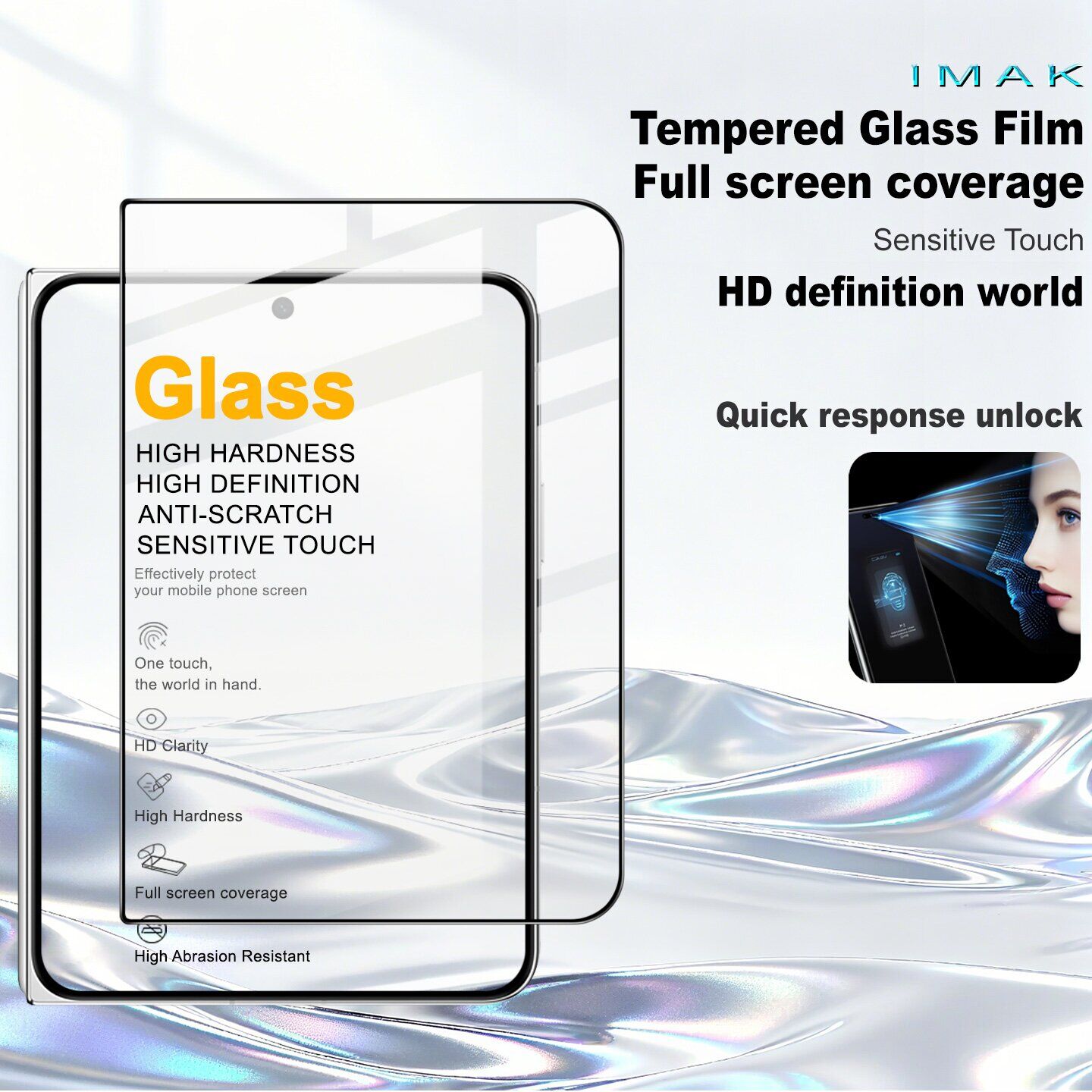 Защитное стекло IMAK 5D Pro+ Full Glue для iPhone Duo - Black. Фото 4 Защитное стекло IMAK 5D Pro+ Full Glue для iPhone Duo - Black (435034B). Фото 4 из 8