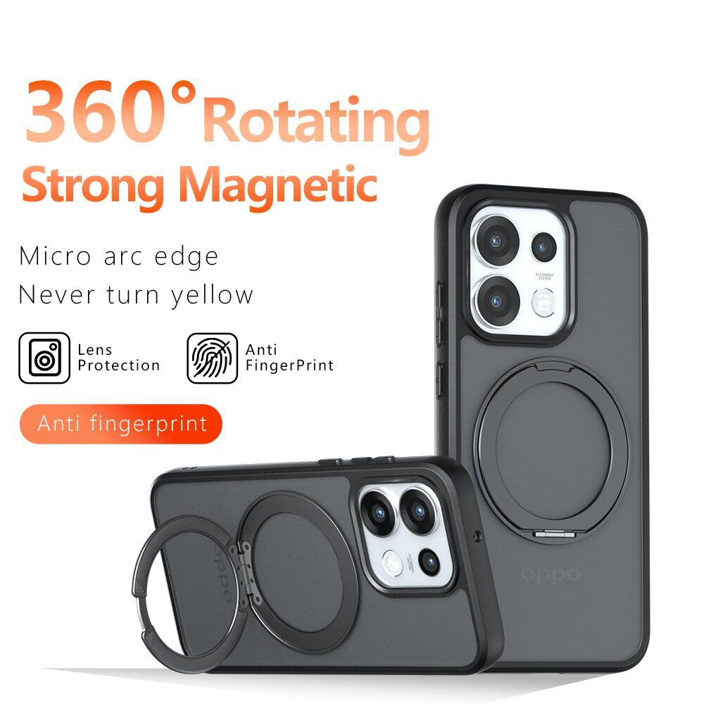 Защитный чехол Deexe Matte Skin Kickstand with MagSafe для OPPO Reno 16 Pro - Transparent Black. Фото 12 Защитный чехол Deexe Matte Skin Kickstand with MagSafe для OPPO Reno 16 Pro - Transparent Black (413603TB). Фото 12 из 16