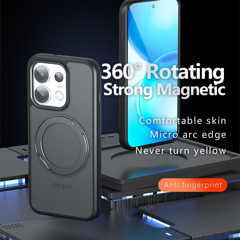 Защитный чехол Deexe Matte Skin Kickstand with MagSafe для OPPO Reno 16 Pro - Transparent Black. Фото 10 Защитный чехол Deexe Matte Skin Kickstand with MagSafe для OPPO Reno 16 Pro - Transparent Black (413603TB). Фото 10 из 16