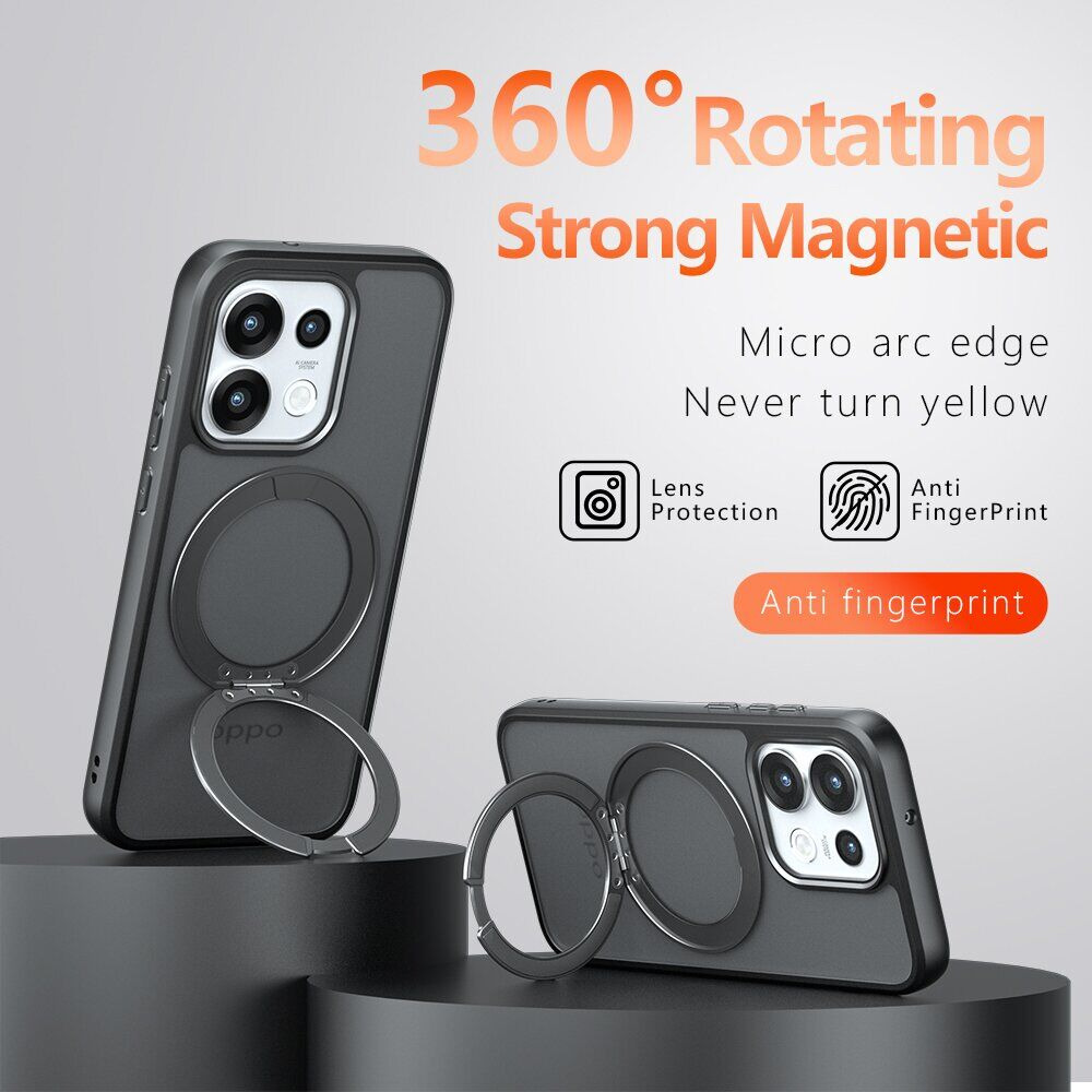 Защитный чехол Deexe Matte Skin Kickstand with MagSafe для OPPO Reno 16 Pro - Transparent Black. Фото 11 Защитный чехол Deexe Matte Skin Kickstand with MagSafe для OPPO Reno 16 Pro - Transparent Black (413603TB). Фото 11 из 16