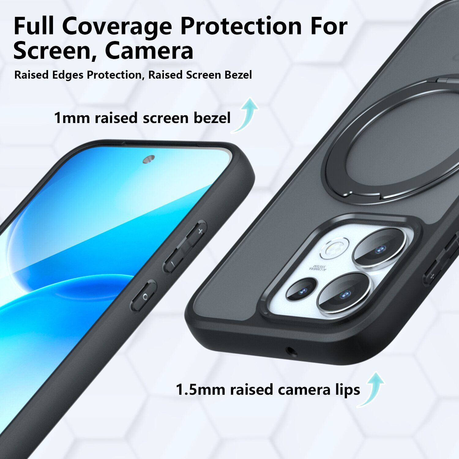 Защитный чехол Deexe Matte Skin Kickstand with MagSafe для OPPO Reno 16 Pro - Transparent Black. Фото 9 Защитный чехол Deexe Matte Skin Kickstand with MagSafe для OPPO Reno 16 Pro - Transparent Black (413603TB). Фото 9 из 16