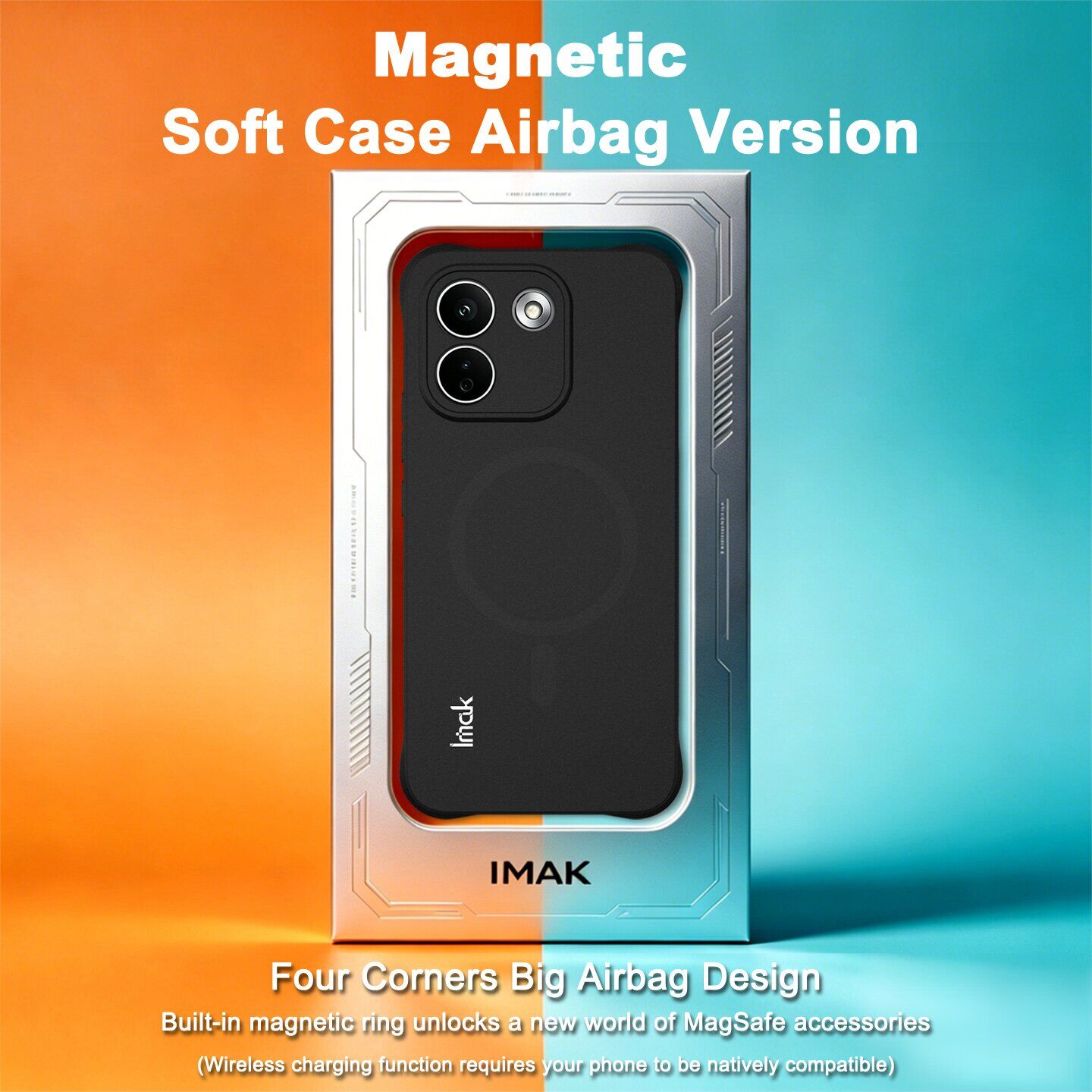 Защитный чехол IMAK Airbag Sand Case with MagSafe для Xiaomi Redmi Note 17 Pro Max - Matte Black. Фото 5 Защитный чехол IMAK Airbag Sand Case with MagSafe для Xiaomi Redmi Note 17 Pro Max - Matte Black (430513MB). Фото 5 из 11