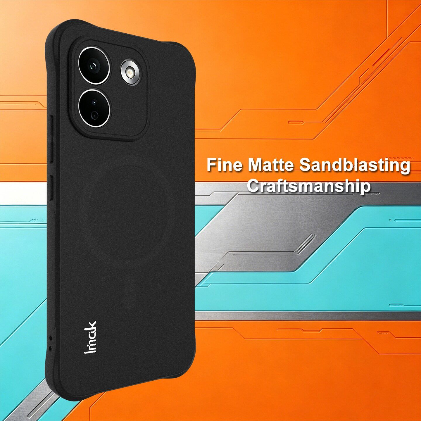 Защитный чехол IMAK Airbag Sand Case with MagSafe для Xiaomi Redmi Note 17 Pro Max - Matte Black. Фото 6 Защитный чехол IMAK Airbag Sand Case with MagSafe для Xiaomi Redmi Note 17 Pro Max - Matte Black (430513MB). Фото 6 из 11