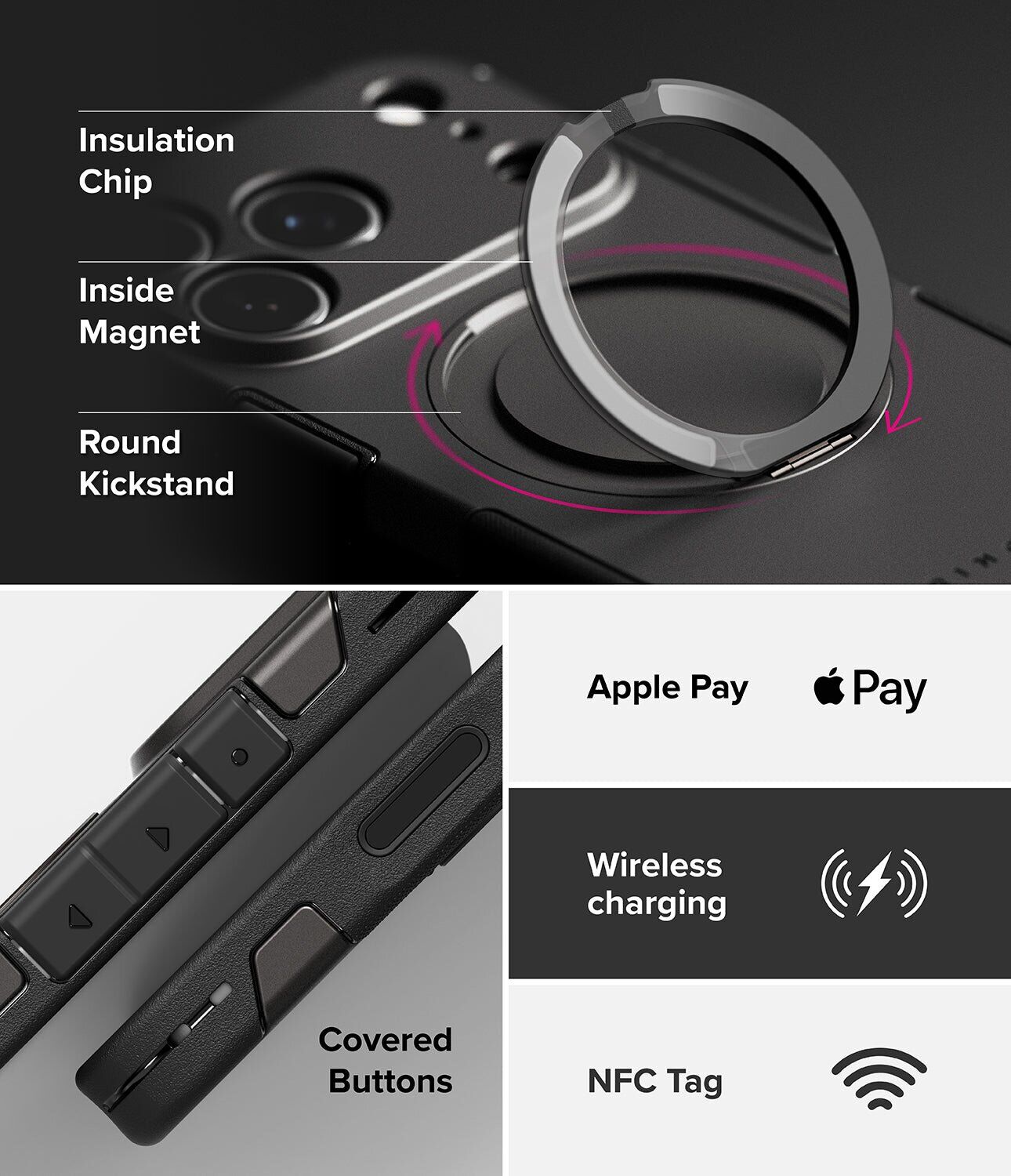 Захисний чохол Ringke Alles для iPhone 17 Pro Max (8800328810518) - Gun Metal. Фото 10 Захисний чохол Ringke Alles для iPhone 17 Pro Max (8800328810518) - Gun Metal (411126H). Фото 10 з 13