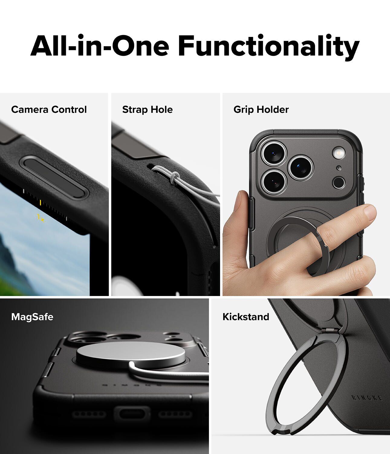 Захисний чохол Ringke Alles для iPhone 17 Pro Max (8800328810518) - Gun Metal. Фото 4 Захисний чохол Ringke Alles для iPhone 17 Pro Max (8800328810518) - Gun Metal (411126H). Фото 4 з 13