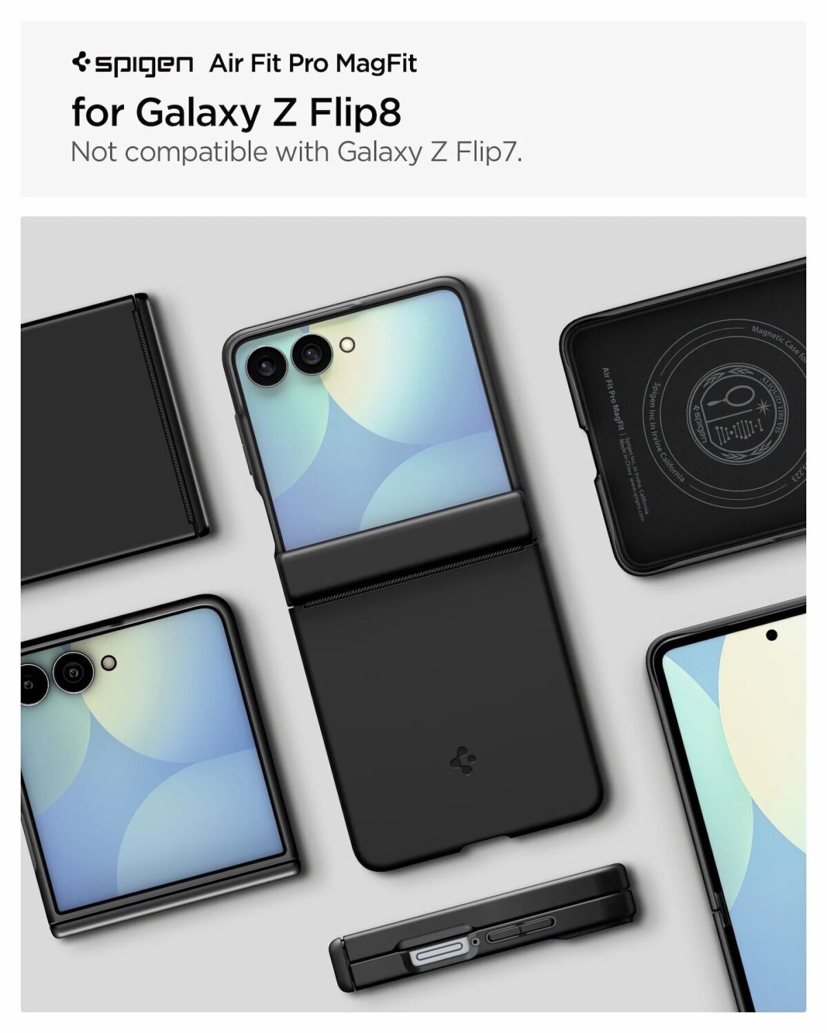 Защитный чехол Spigen Air Fit Pro (MagFit) для Samsung Galaxy Flip 8 (ACS11511) - Black. Фото 7 Защитный чехол Spigen Air Fit Pro (MagFit) для Samsung Galaxy Flip 8 (ACS11511) - Black (423557B). Фото 7 из 12