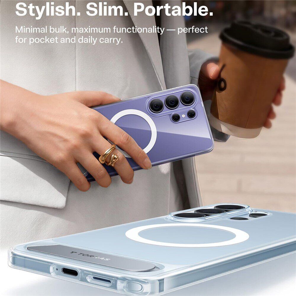 Чехол с подставкою TORRAS Ostand L1 (with MagSafe) для Samsung Galaxy S26 Ultra - Black. Фото 3 Чехол с подставкою TORRAS Ostand L1 (with MagSafe) для Samsung Galaxy S26 Ultra - Black (404404B). Фото 3 из 8