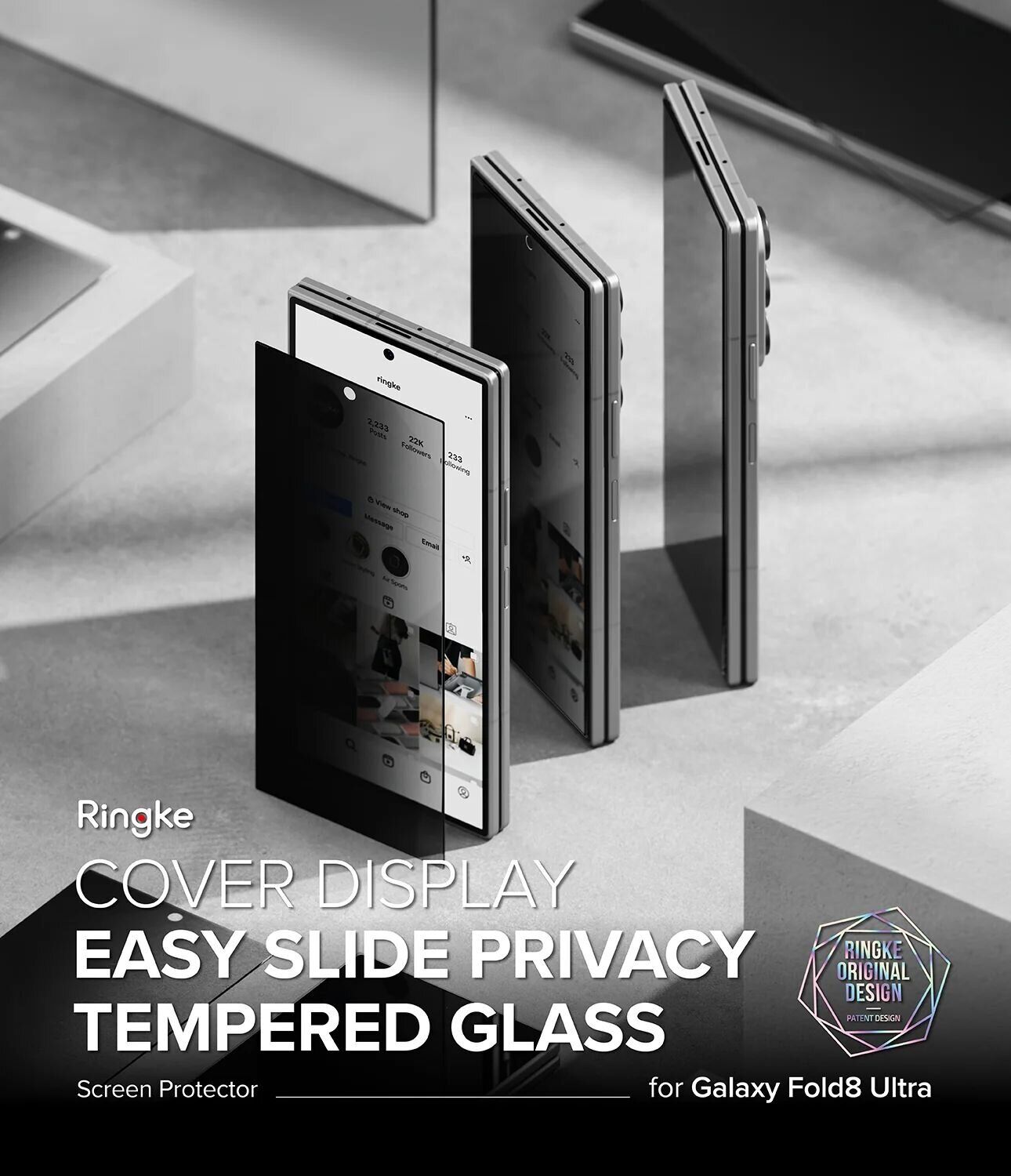 Комплект защитных стекол (2шт) Ringke Easy Slide Privacy для Samsung Galaxy Fold 8 Ultra (8800380460508). Фото 2 Комплект защитных стекол (2шт) Ringke Easy Slide Privacy для Samsung Galaxy Fold 8 Ultra (8800380460508) (424108). Фото 2 из 21