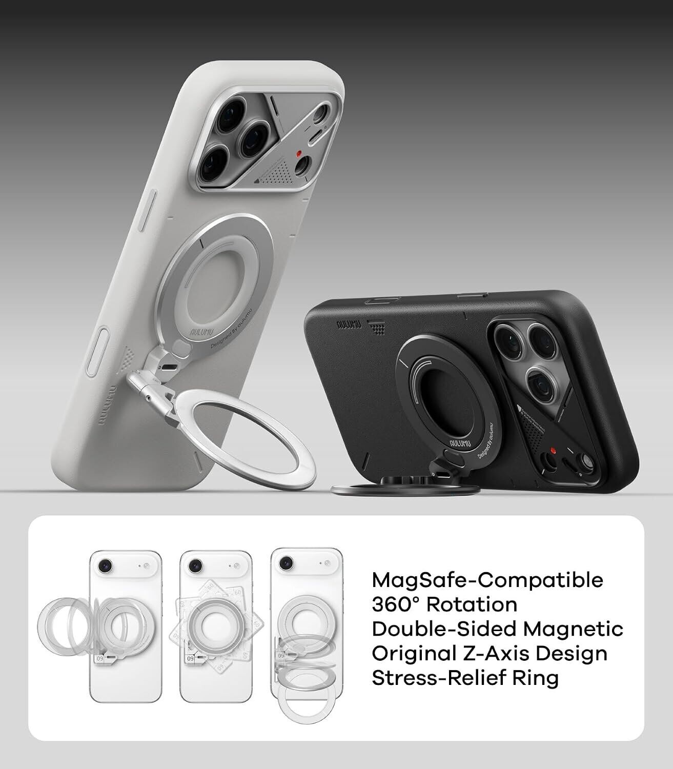 Магнитное кольцо-держатель AULUMU G09 Infinite 360 Magnetic Stand - Black. Фото 7 Магнитное кольцо-держатель AULUMU G09 Infinite 360 Magnetic Stand - Black (982624B). Фото 7 из 17