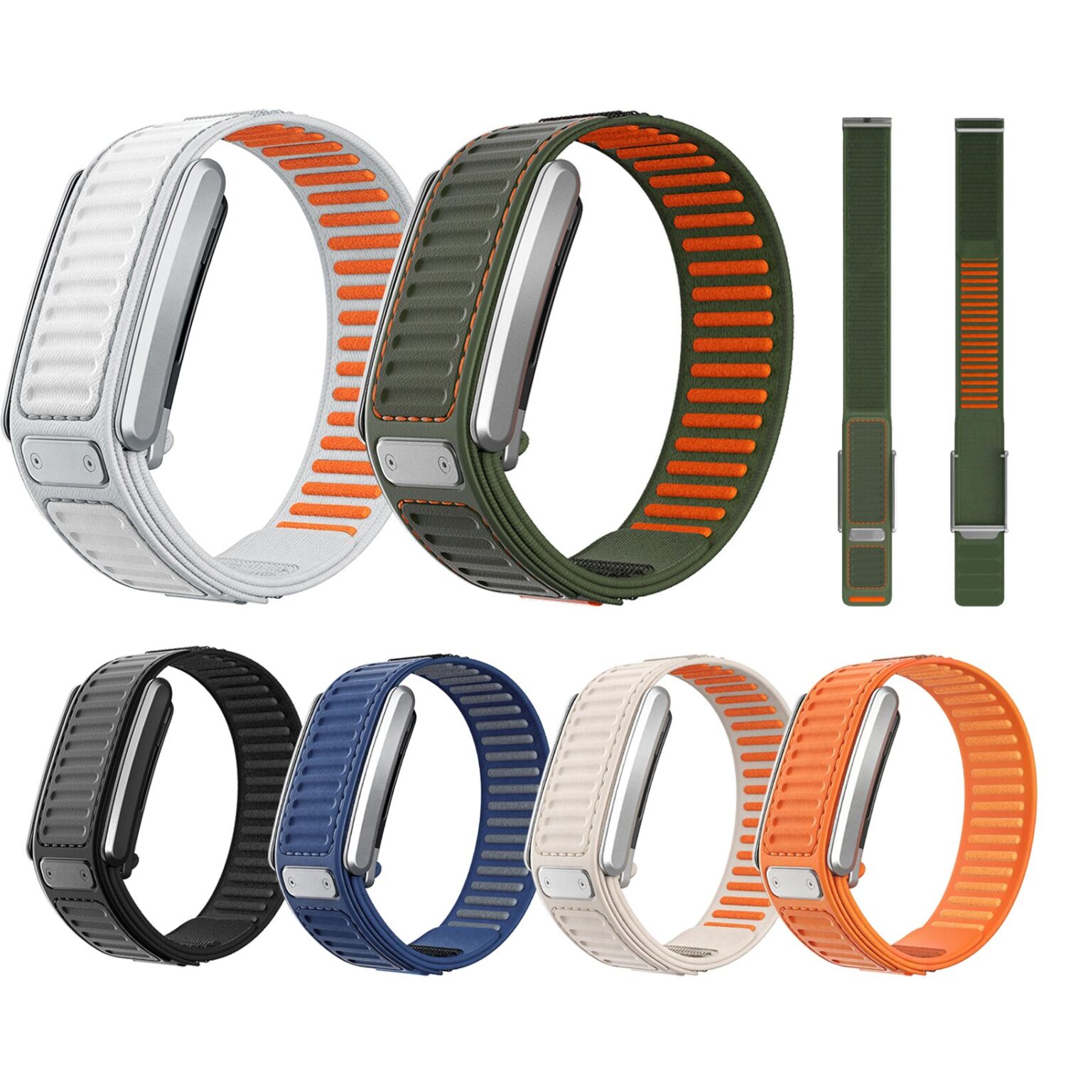 Ремешок для часов Deexe Matrix Weave для WHOOP 5.0 - Army Green / Orange. Фото 5 Ремешок для часов Deexe Matrix Weave для WHOOP 5.0 - Army Green / Orange (403112GO). Фото 5 из 6