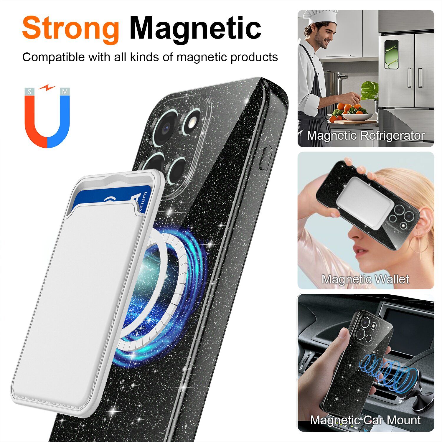 Захисний чохол Deexe Glitter Case with MagSafe для OnePlus Nord 6 - Blue. Фото 4 Захисний чохол Deexe Glitter Case with MagSafe для OnePlus Nord 6 - Blue (411918L). Фото 4 з 7