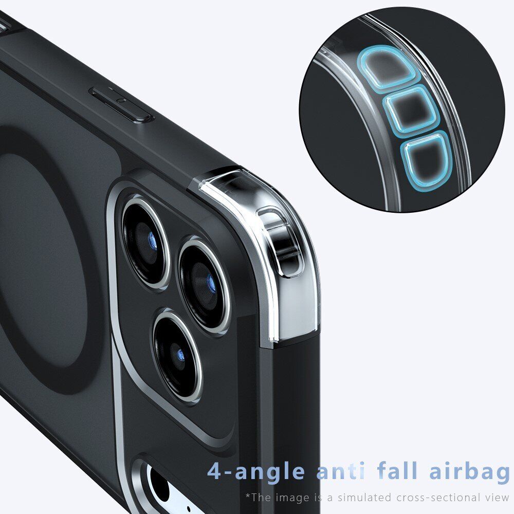Захисний чохол Deexe Matte Skin with MagSafe для iPhone 18 Pro / 17 Pro - Transparent / Black. Фото 5 Захисний чохол Deexe Matte Skin with MagSafe для iPhone 18 Pro / 17 Pro - Transparent / Black (423657H). Фото 5 з 10