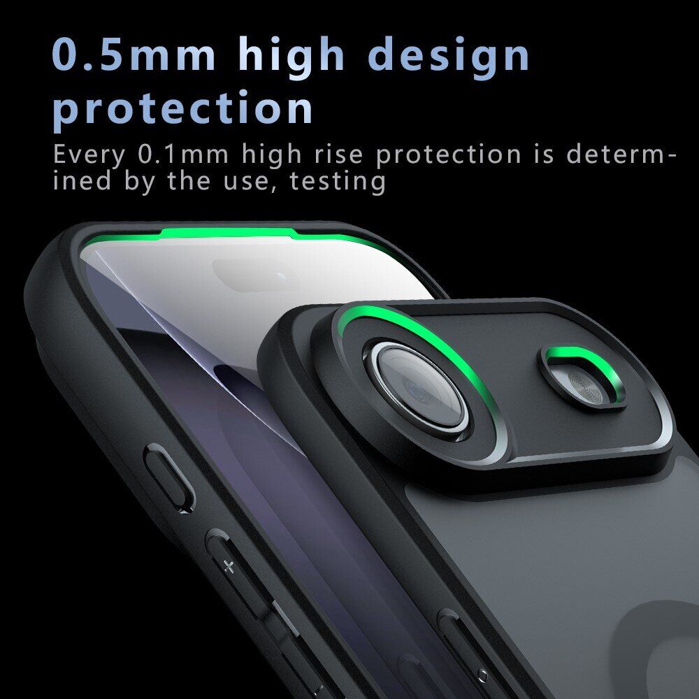 Захисний чохол Deexe Matte Skin with MagSafe для iPhone 18 Pro / 17 Pro - Transparent / Black. Фото 7 Захисний чохол Deexe Matte Skin with MagSafe для iPhone 18 Pro / 17 Pro - Transparent / Black (423657H). Фото 7 з 10