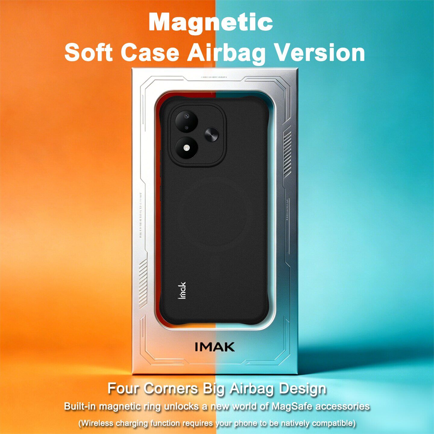 Защитный чехол IMAK Airbag Sand Case with MagSafe для Xiaomi Redmi Note 17 (4G/5G) - Matte Black. Фото 5 Защитный чехол IMAK Airbag Sand Case with MagSafe для Xiaomi Redmi Note 17 (4G/5G) - Matte Black (430034MB). Фото 5 из 11