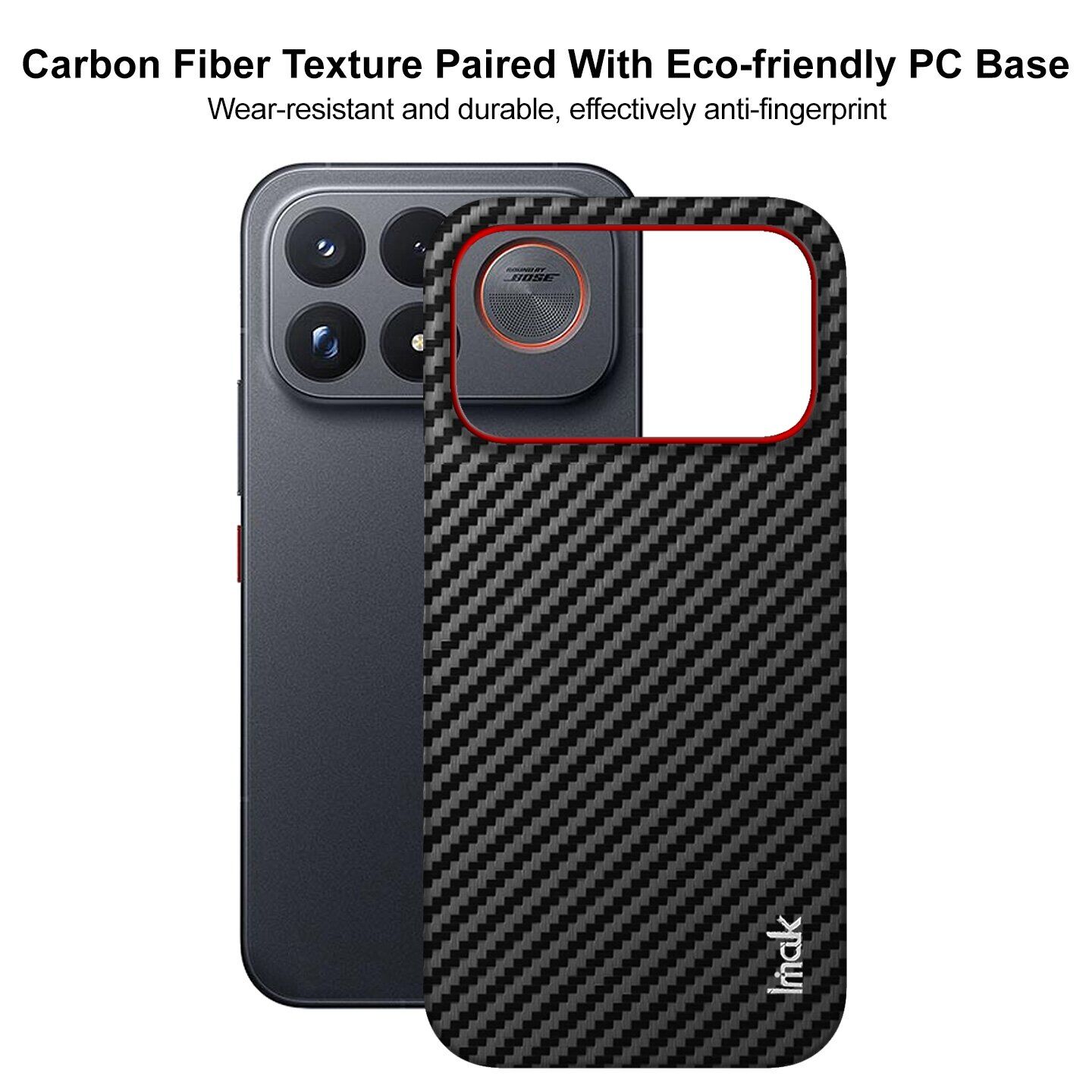 Защитный чехол IMAK Carbon Guard для Xiaomi Poco F9 Ultra - Carbon Fiber. Фото 4 Защитный чехол IMAK Carbon Guard для Xiaomi Poco F9 Ultra - Carbon Fiber (430133C). Фото 4 из 8