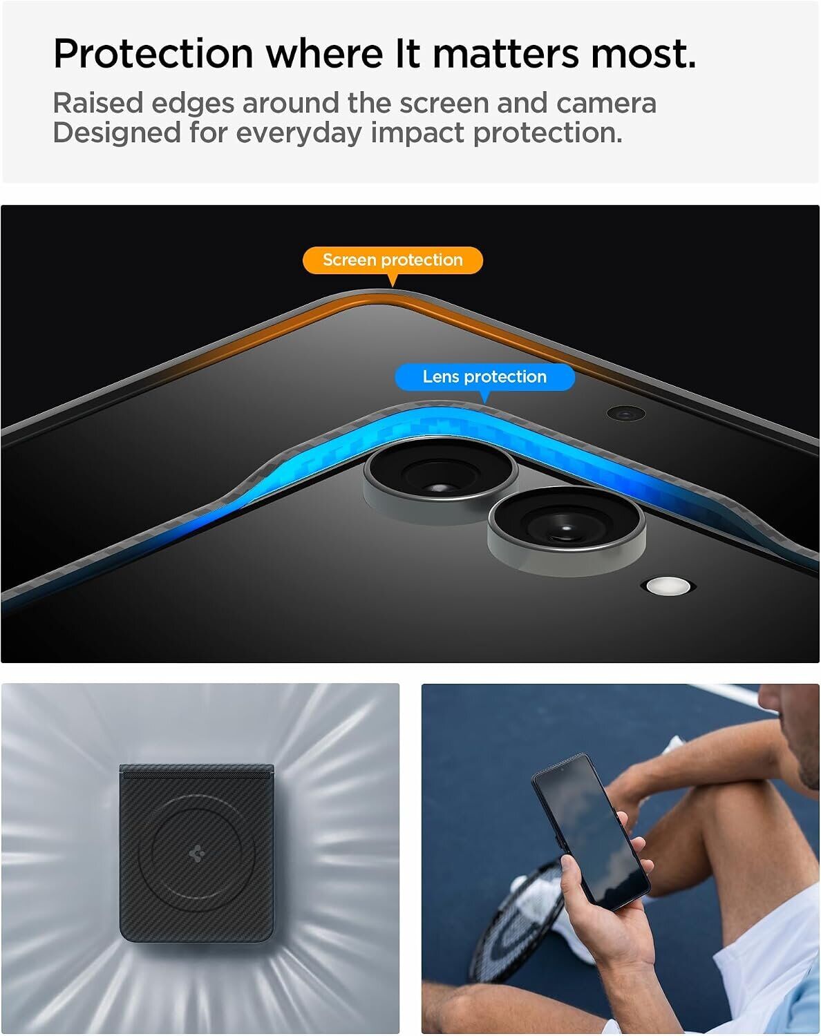 Защитный чехол Spigen AirSkin Aramid (MagFit) для Samsung Galaxy Flip 8 (ACS11513) - Black. Фото 10 Защитный чехол Spigen AirSkin Aramid (MagFit) для Samsung Galaxy Flip 8 (ACS11513) - Black (423558B). Фото 10 из 13