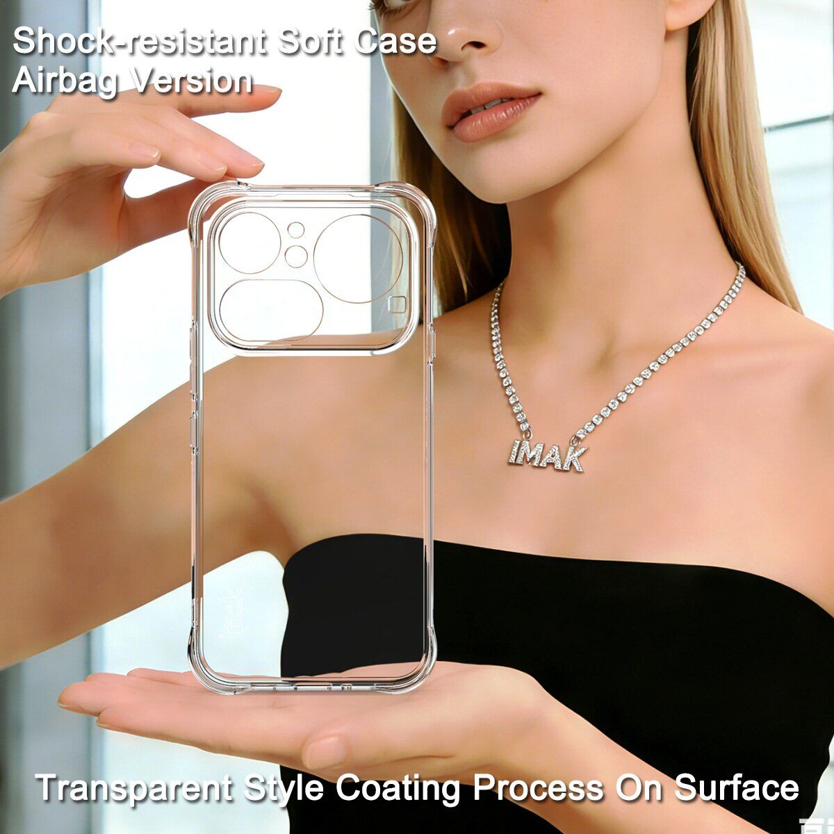 Чехол с усиленными углами IMAK Airbag MAX Case для Nothing Phone (4a) Pro - Transparent. Фото 3 Чехол с усиленными углами IMAK Airbag MAX Case для Nothing Phone (4a) Pro - Transparent (411431T). Фото 3 из 8