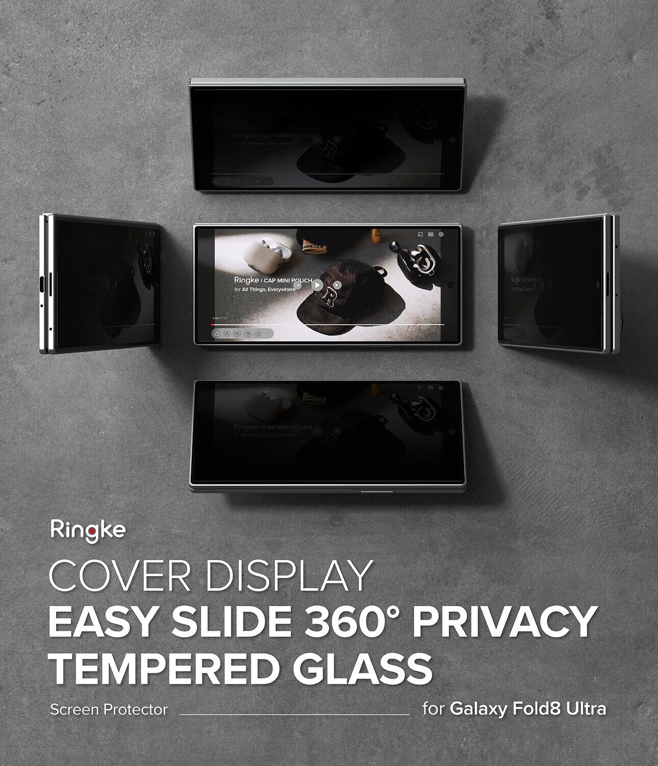 Комплект защитных стекол (2шт) Ringke Easy Slide 360 Privacy для Samsung Galaxy Fold 8 Ultra (8800328819993). Фото 5 Комплект защитных стекол (2шт) Ringke Easy Slide 360 Privacy для Samsung Galaxy Fold 8 Ultra (8800328819993) (424102). Фото 5 из 23