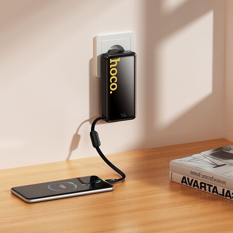 Внешний аккумулятор Hoco Q45 22.5W+PD20W (10000mAh) + кабель Type-C - Black. Фото 8 Внешний аккумулятор Hoco Q45 22.5W+PD20W (10000mAh) + кабель Type-C - Black (995589B). Фото 8 из 9