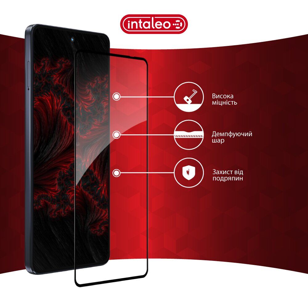 Защитное стекло Intaleo Full Glue для Motorola Moto G86 - Black. Фото 5 Защитное стекло Intaleo Full Glue для Motorola Moto G86 - Black (383356B). Фото 5 из 8