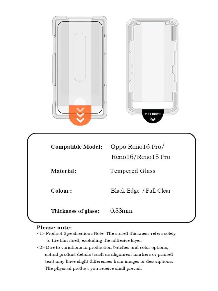 Захисне скло LEREACH Tempered Glass Full Screen Protector для OPPO Reno 16 / 16 Pro - Black. Фото 10 Захисне скло LEREACH Tempered Glass Full Screen Protector для OPPO Reno 16 / 16 Pro - Black (413223B). Фото 10 з 11