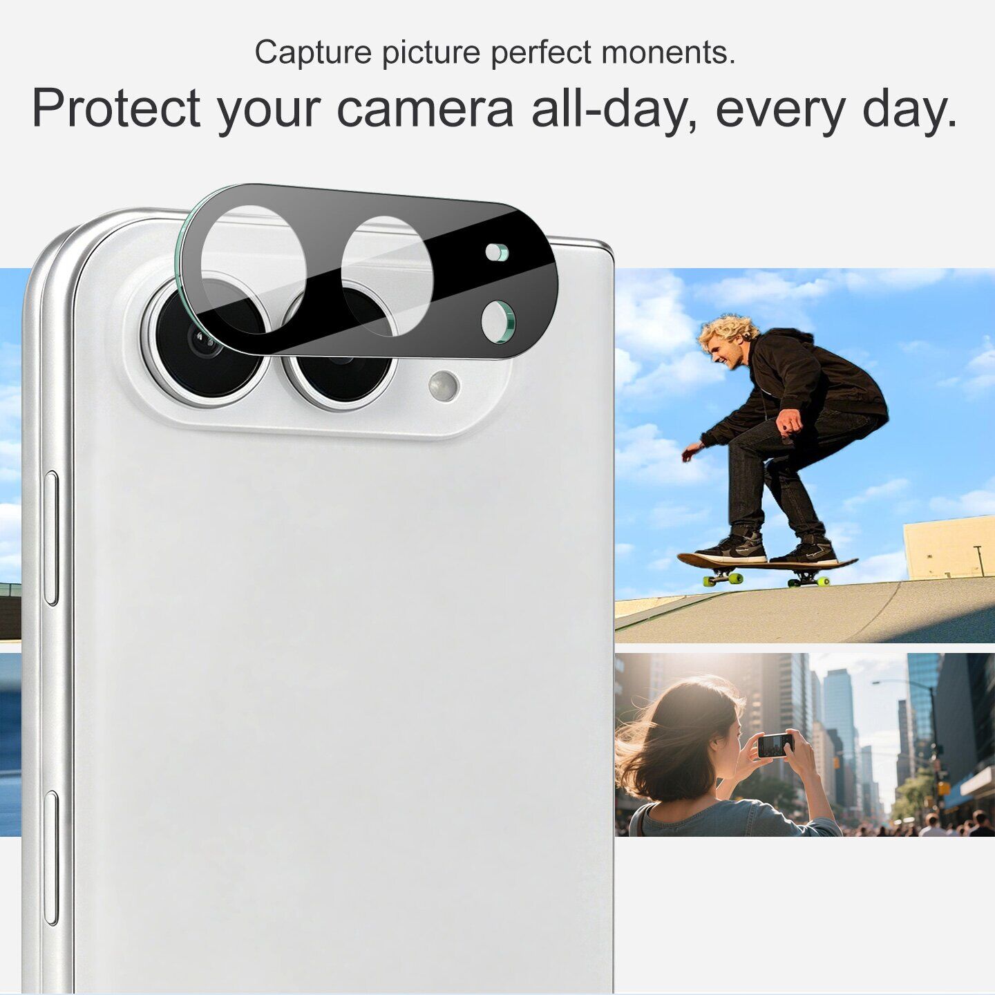 Защитное стекло на камеру IMAK Black Glass Lens для iPhone Duo - Black. Фото 6 Защитное стекло на камеру IMAK Black Glass Lens для iPhone Duo - Black (435036B). Фото 6 из 7