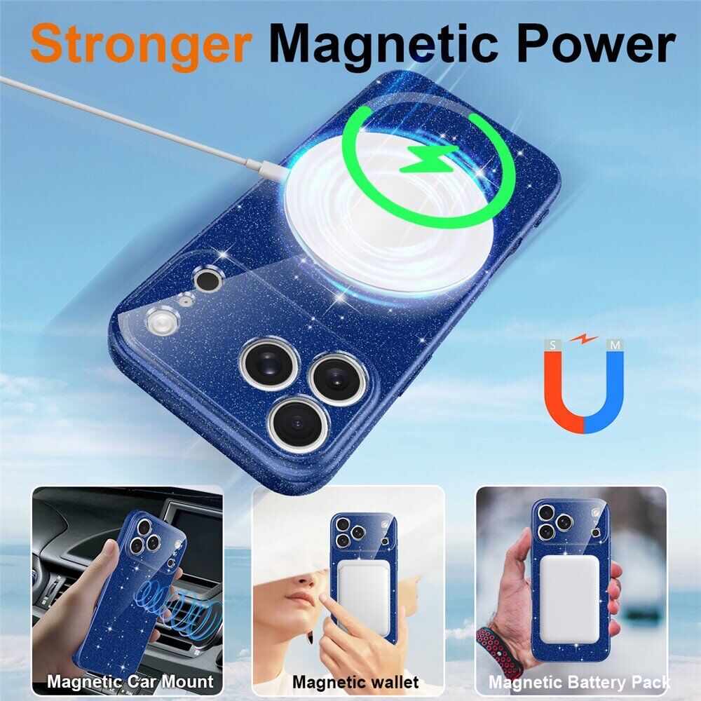 Захисний чохол Deexe Glitter Case with MagSafe для iPhone 18 Pro / 17 Pro - Black. Фото 2 Захисний чохол Deexe Glitter Case with MagSafe для iPhone 18 Pro / 17 Pro - Black (423658B). Фото 2 з 7