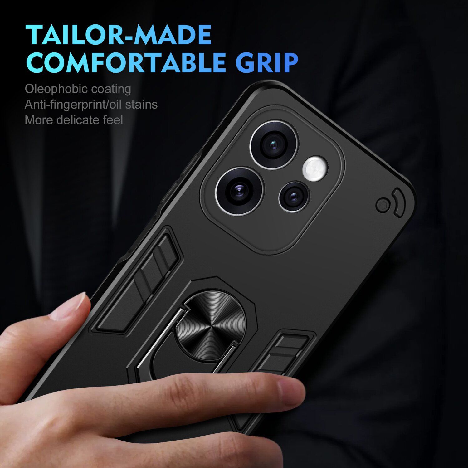 Захисний чохол Deexe Hybrid Shell для OPPO Reno 15 Pro - Blue. Фото 5 Захисний чохол Deexe Hybrid Shell для OPPO Reno 15 Pro - Blue (405068L). Фото 5 з 7