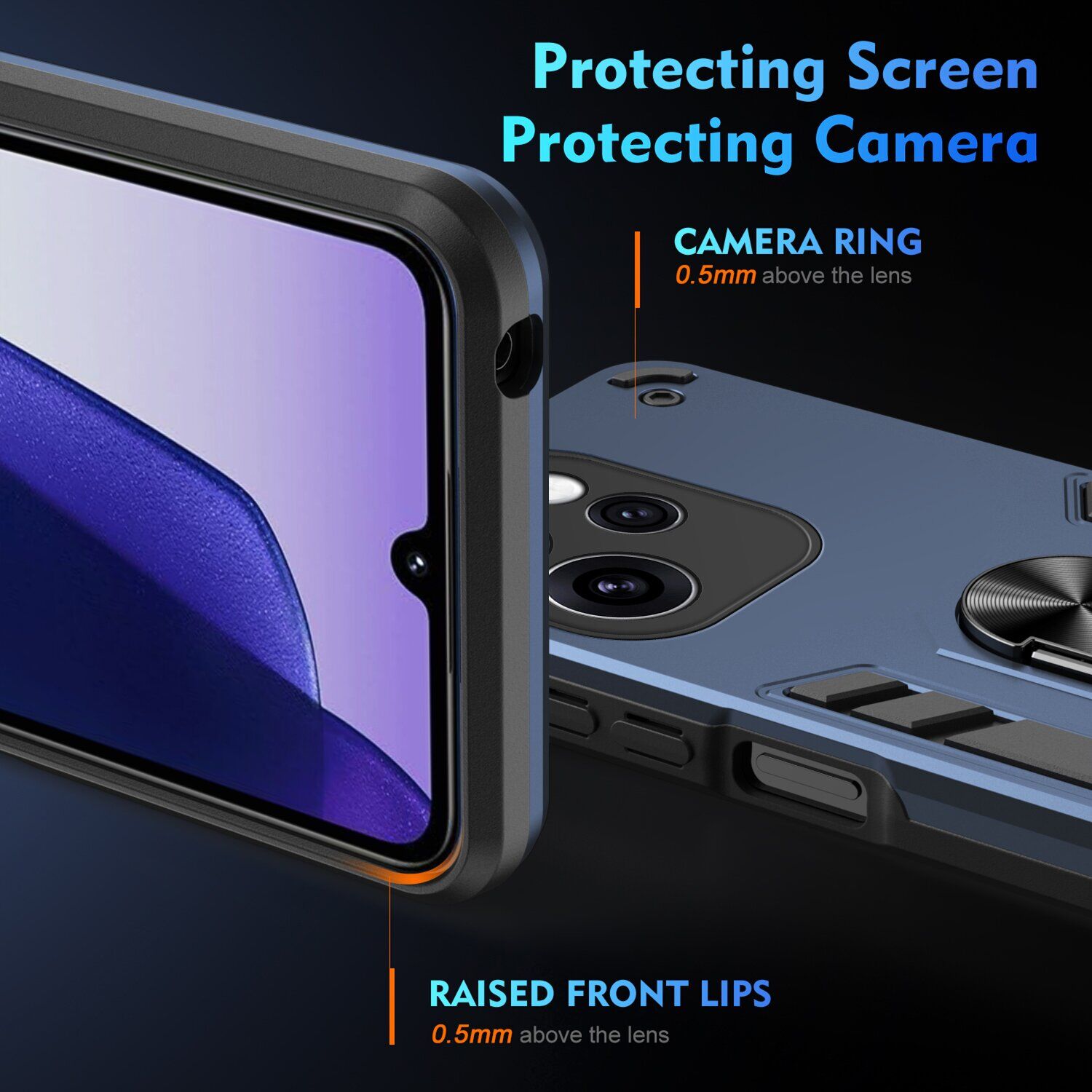 Захисний чохол Deexe Hybrid Shell для OPPO Reno 15 Pro - Blue. Фото 3 Захисний чохол Deexe Hybrid Shell для OPPO Reno 15 Pro - Blue (405068L). Фото 3 з 7