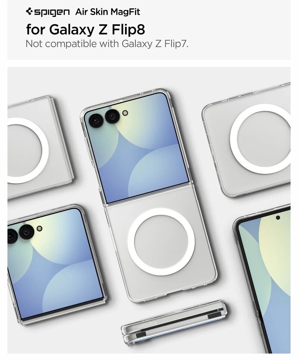 Защитный чехол Spigen AirSkin (MagFit) для Samsung Galaxy Flip 8 (ACS11521) - Clear. Фото 10 Защитный чехол Spigen AirSkin (MagFit) для Samsung Galaxy Flip 8 (ACS11521) - Clear (423559C). Фото 10 из 15