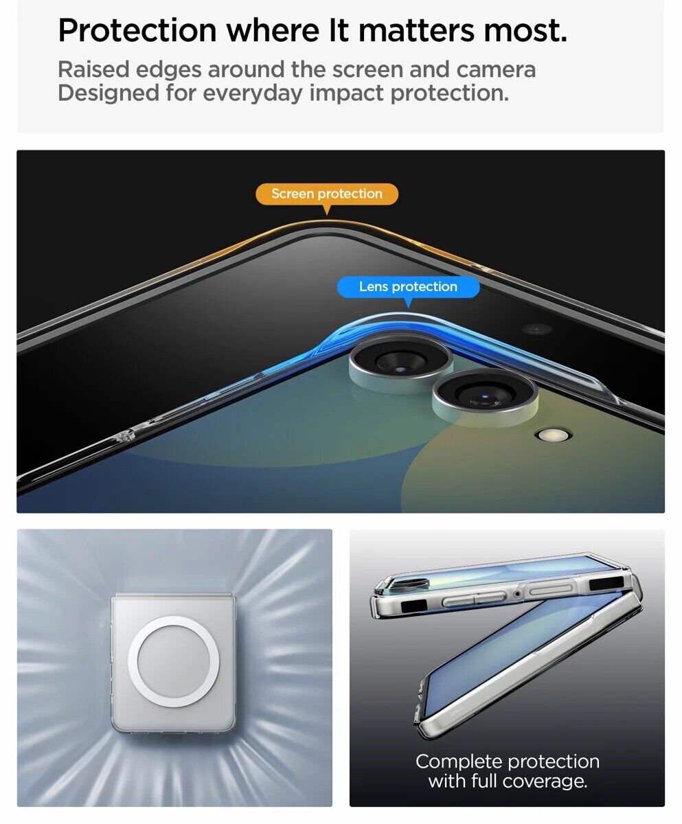 Защитный чехол Spigen AirSkin (MagFit) для Samsung Galaxy Flip 8 (ACS11521) - Clear. Фото 13 Защитный чехол Spigen AirSkin (MagFit) для Samsung Galaxy Flip 8 (ACS11521) - Clear (423559C). Фото 13 из 15
